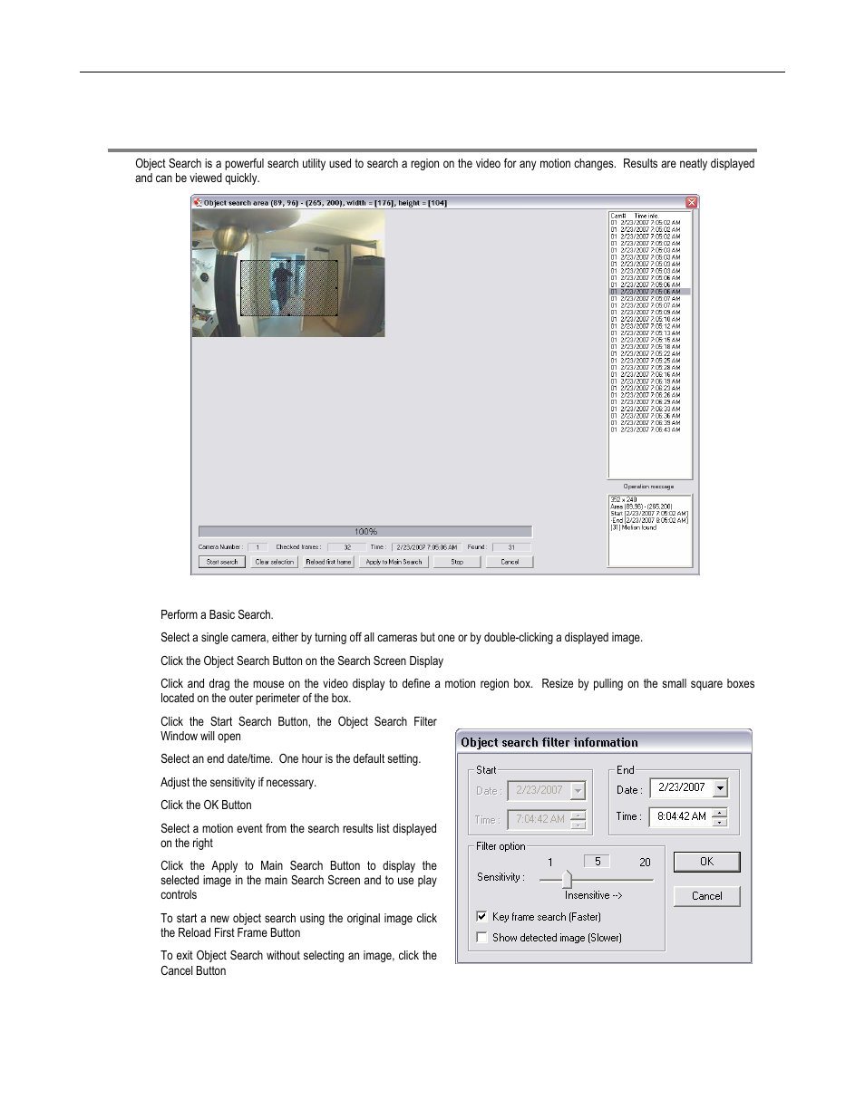 Object search, Performing an object search | Toshiba DVR16-X User Manual | Page 91 / 141