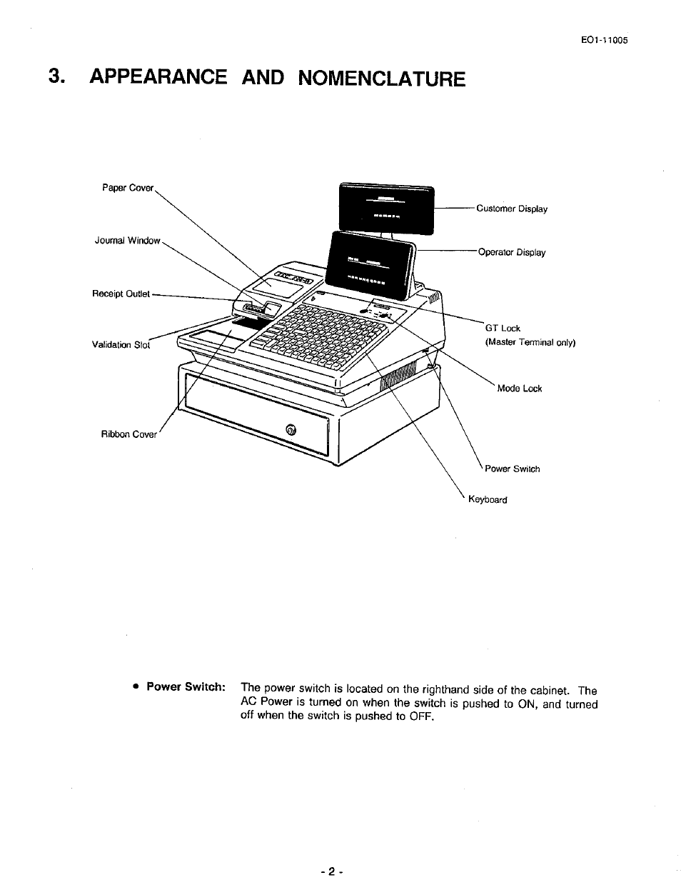 Appearance and nomenclature | Toshiba TEC FDS-50 User Manual | Page 5 / 104