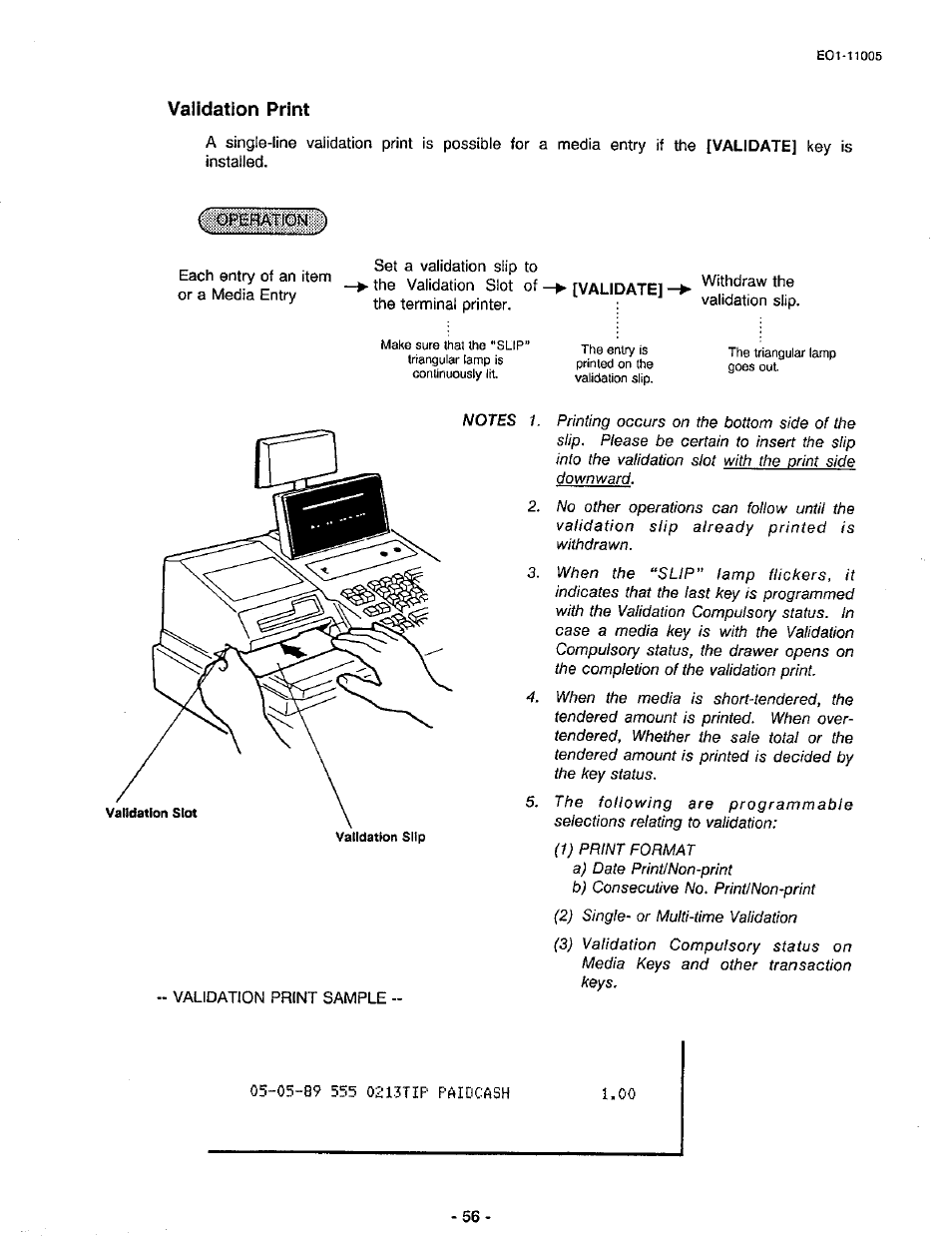 Validation print | Toshiba TEC FDS-50 User Manual | Page 59 / 104