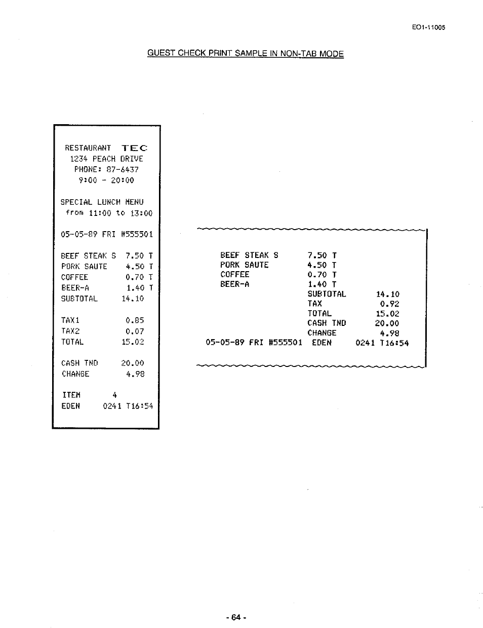 Toshiba TEC FDS-50 User Manual | Page 67 / 104