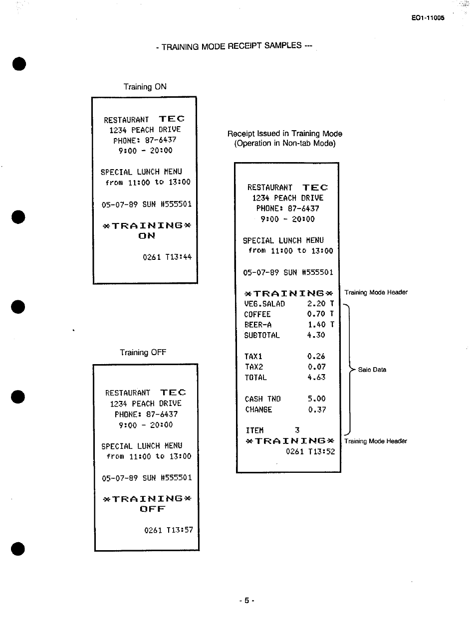 Toshiba TEC FDS-50 User Manual | Page 87 / 104