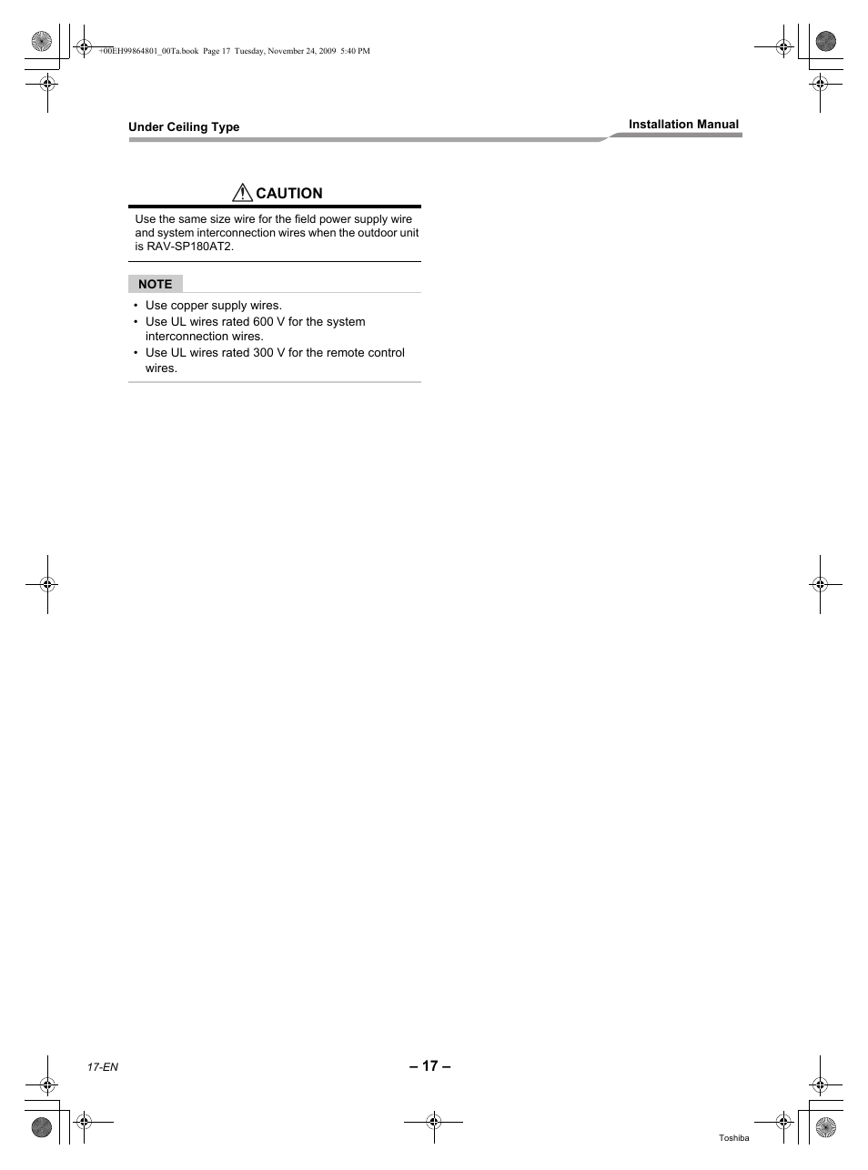 Toshiba CARRIER RAV-SP420CT-UL User Manual | Page 18 / 34