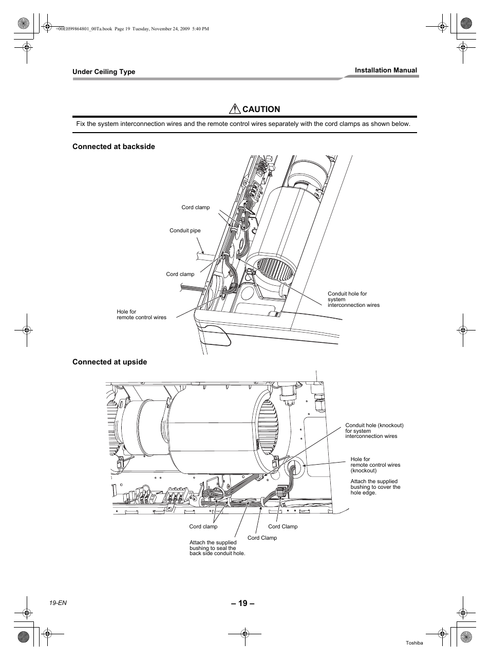 Caution | Toshiba CARRIER RAV-SP420CT-UL User Manual | Page 20 / 34