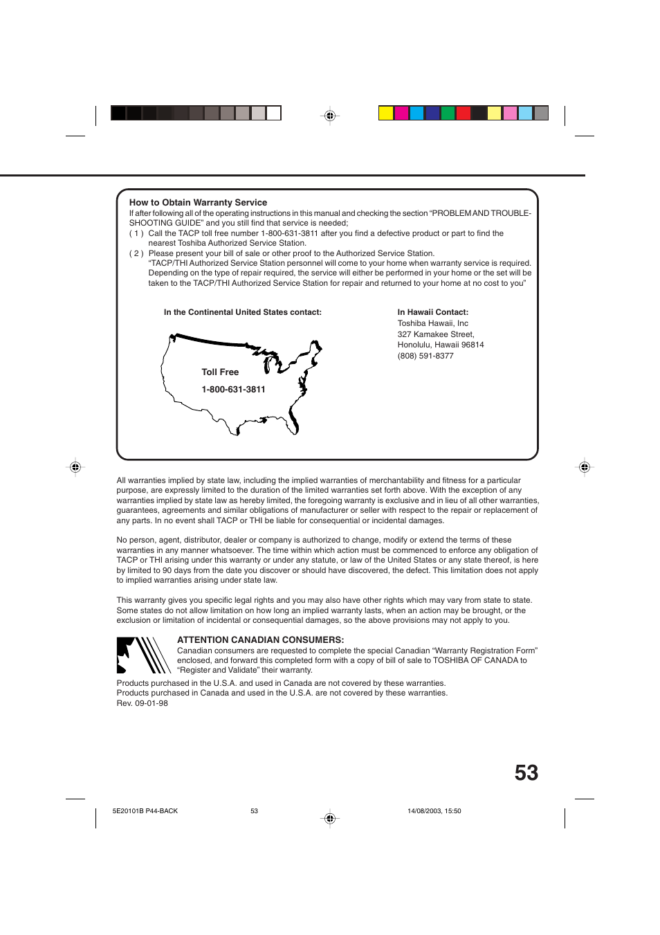 Toshiba MV19N2/W User Manual | Page 55 / 56