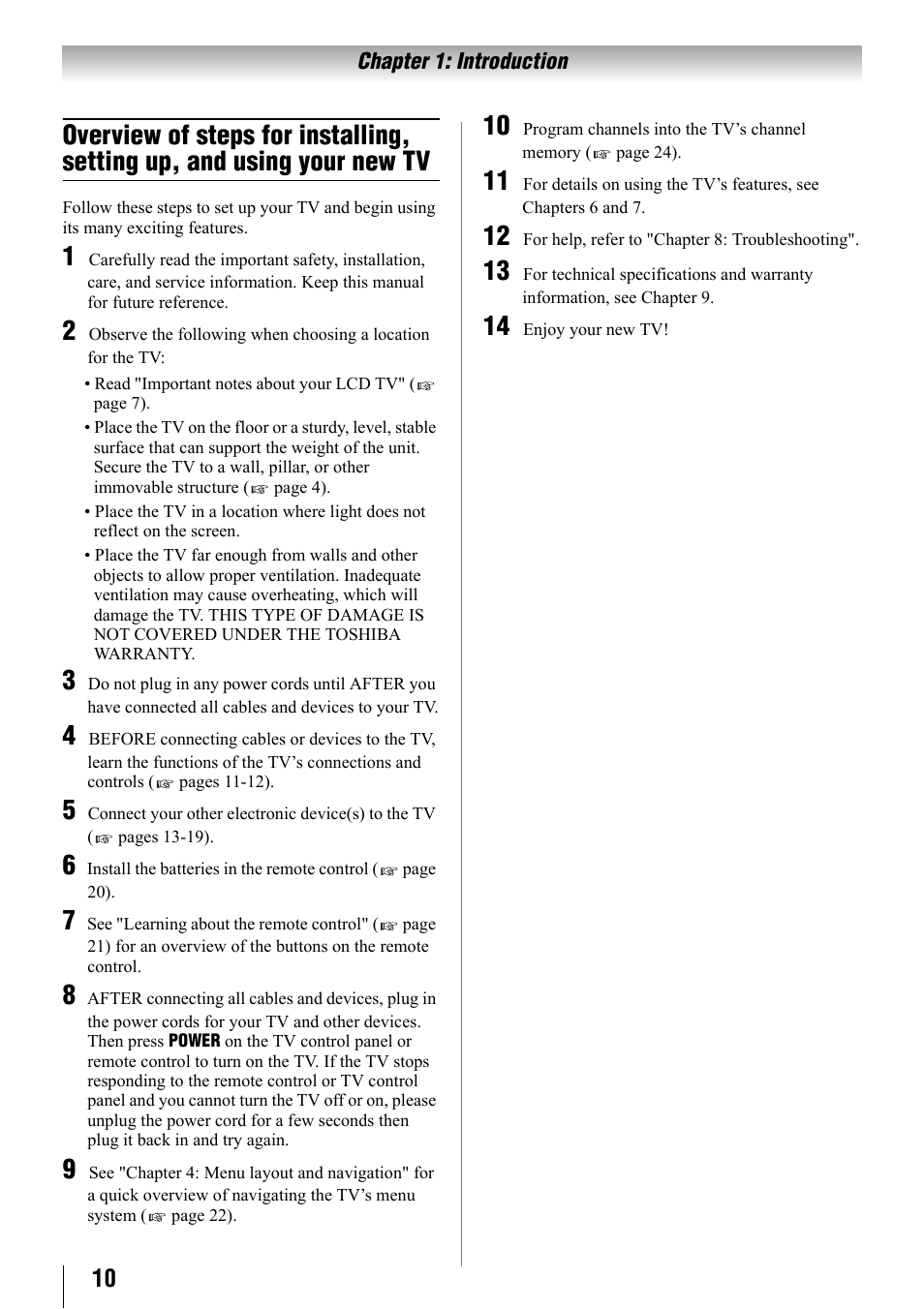 Toshiba 32SL410U User Manual | Page 10 / 62