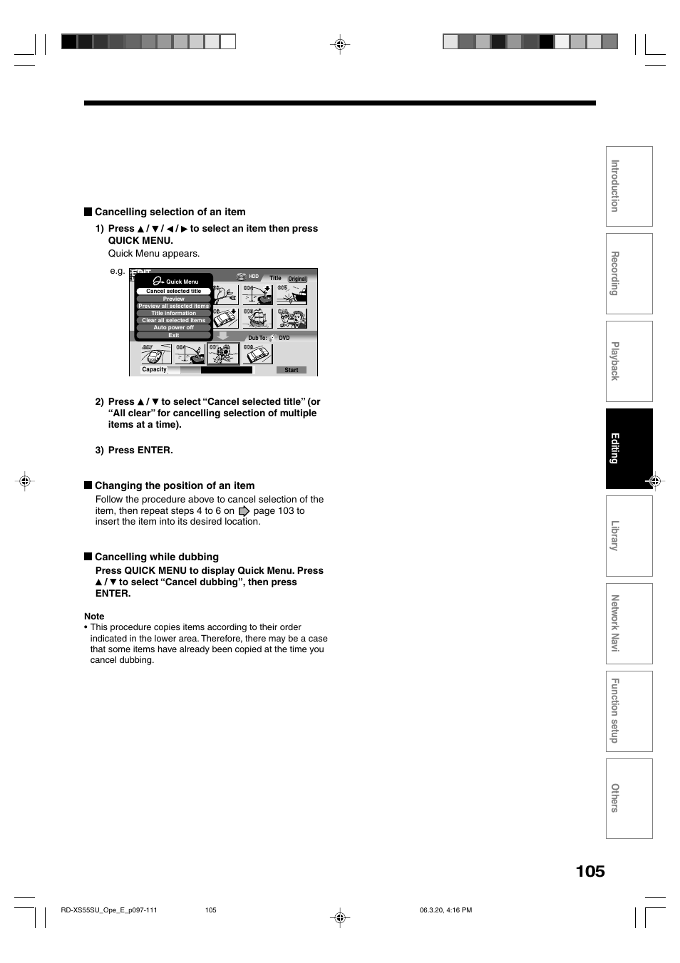 Toshiba RD-XS55KU User Manual | Page 105 / 199