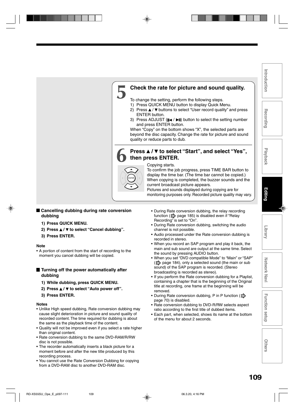 Toshiba RD-XS55KU User Manual | Page 109 / 199