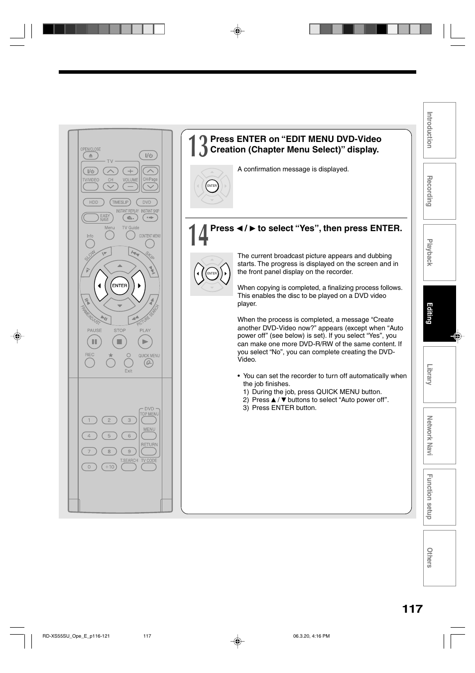 Toshiba RD-XS55KU User Manual | Page 117 / 199