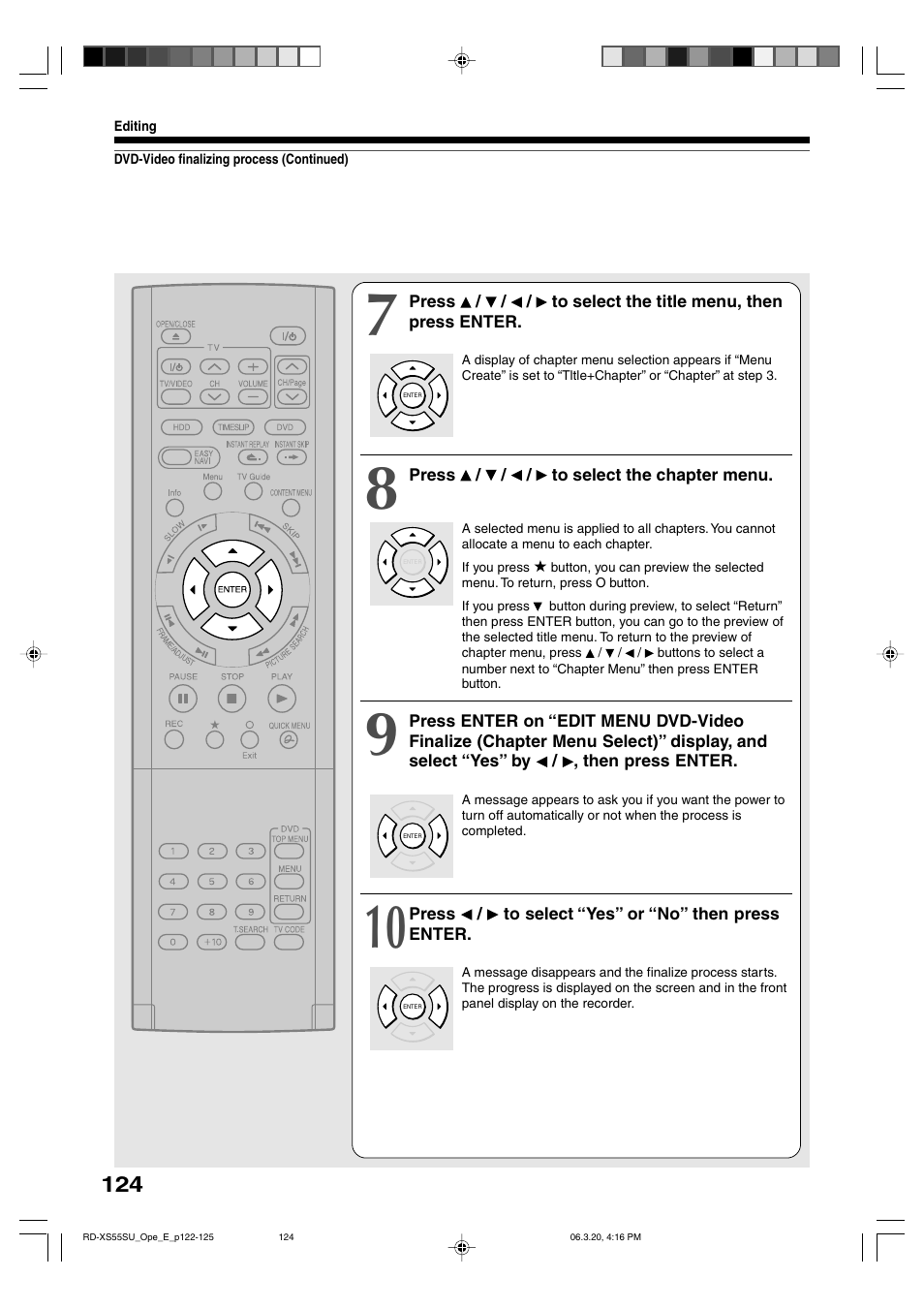 Toshiba RD-XS55KU User Manual | Page 124 / 199
