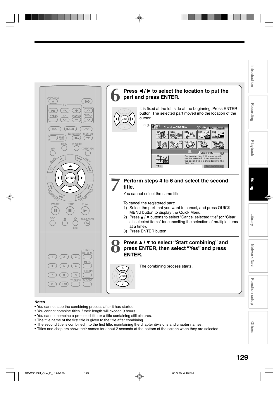 Toshiba RD-XS55KU User Manual | Page 129 / 199