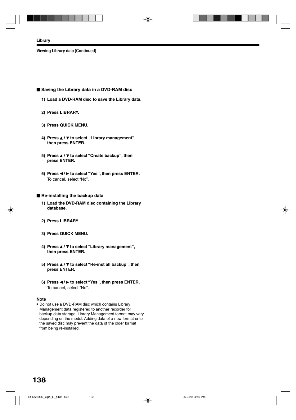 Toshiba RD-XS55KU User Manual | Page 138 / 199