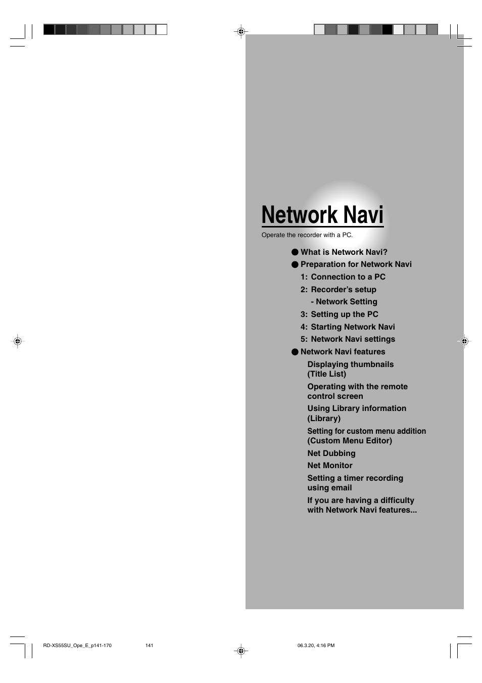 Network navi | Toshiba RD-XS55KU User Manual | Page 141 / 199