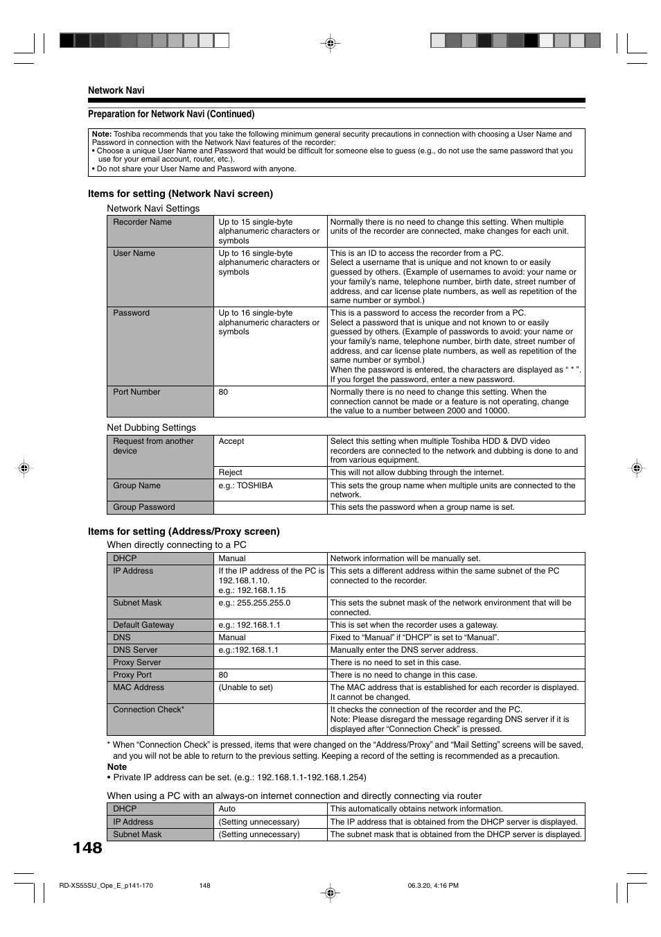 Toshiba RD-XS55KU User Manual | Page 148 / 199