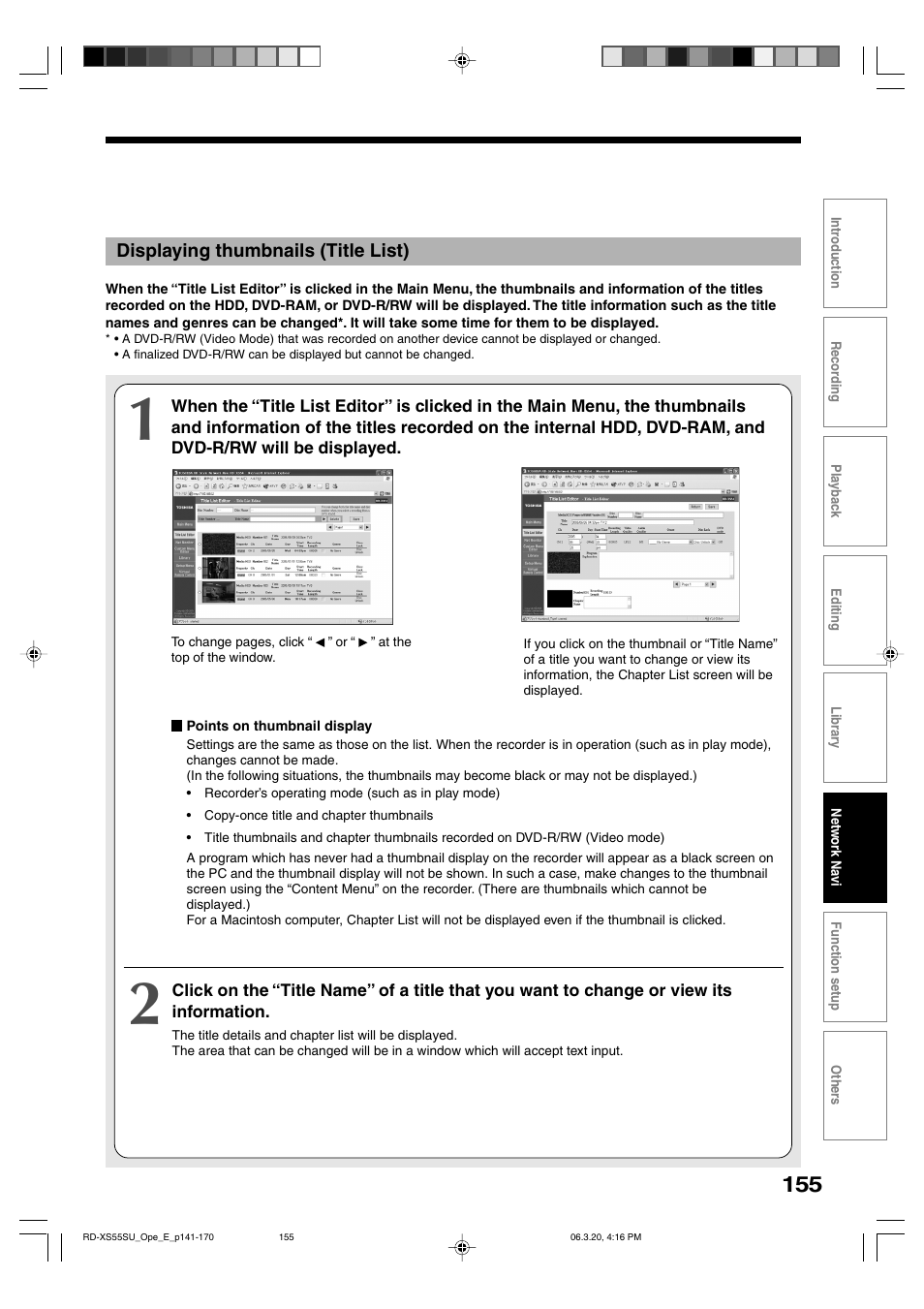 Toshiba RD-XS55KU User Manual | Page 155 / 199