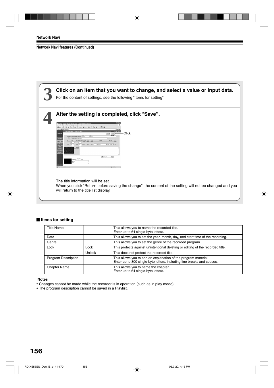 Toshiba RD-XS55KU User Manual | Page 156 / 199