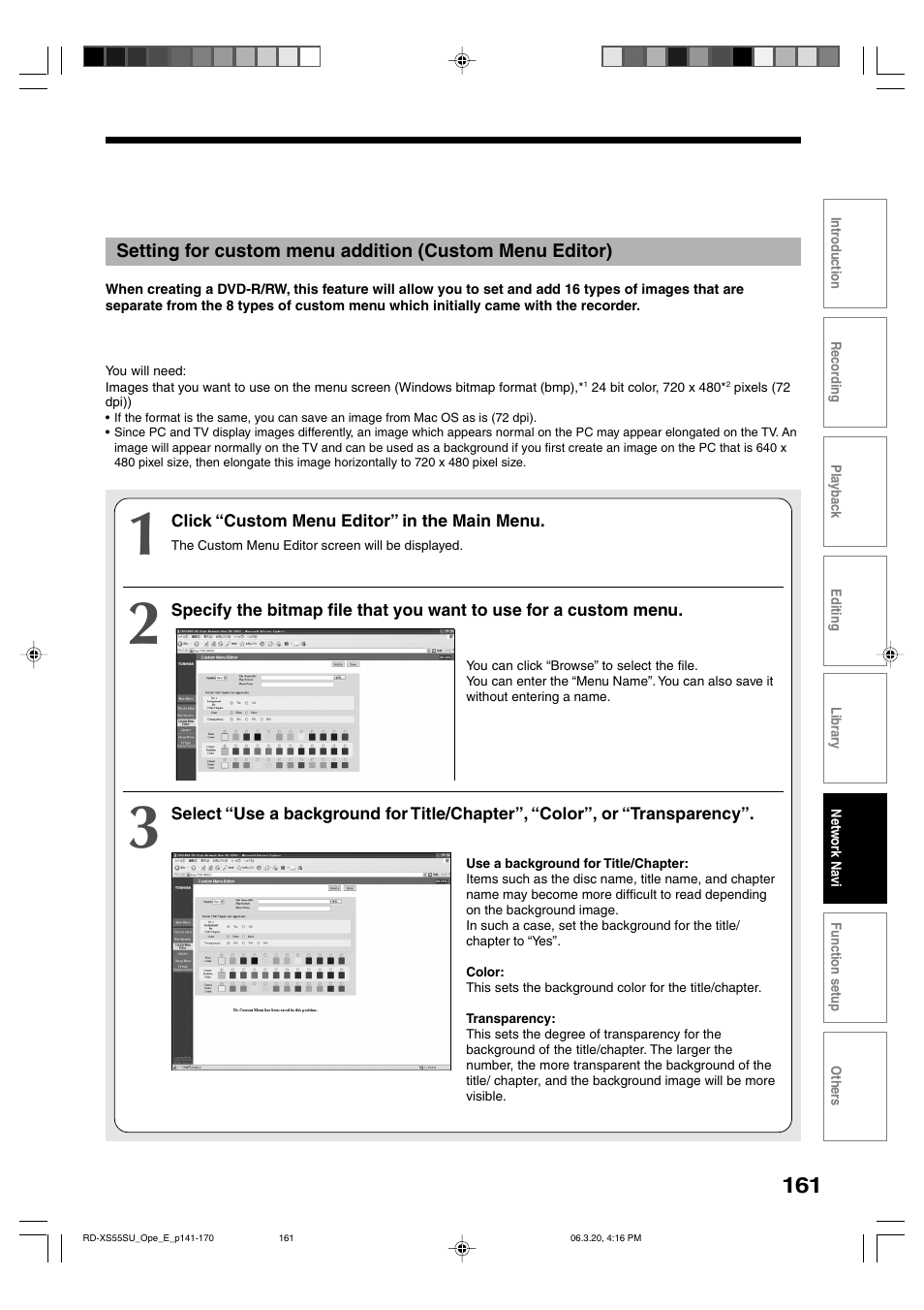 Toshiba RD-XS55KU User Manual | Page 161 / 199