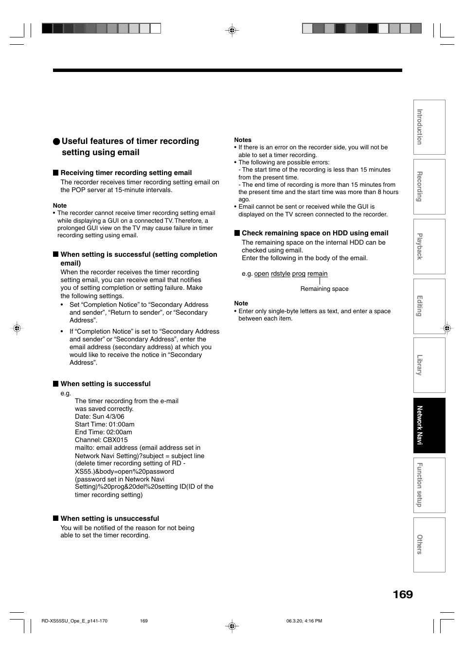 Toshiba RD-XS55KU User Manual | Page 169 / 199