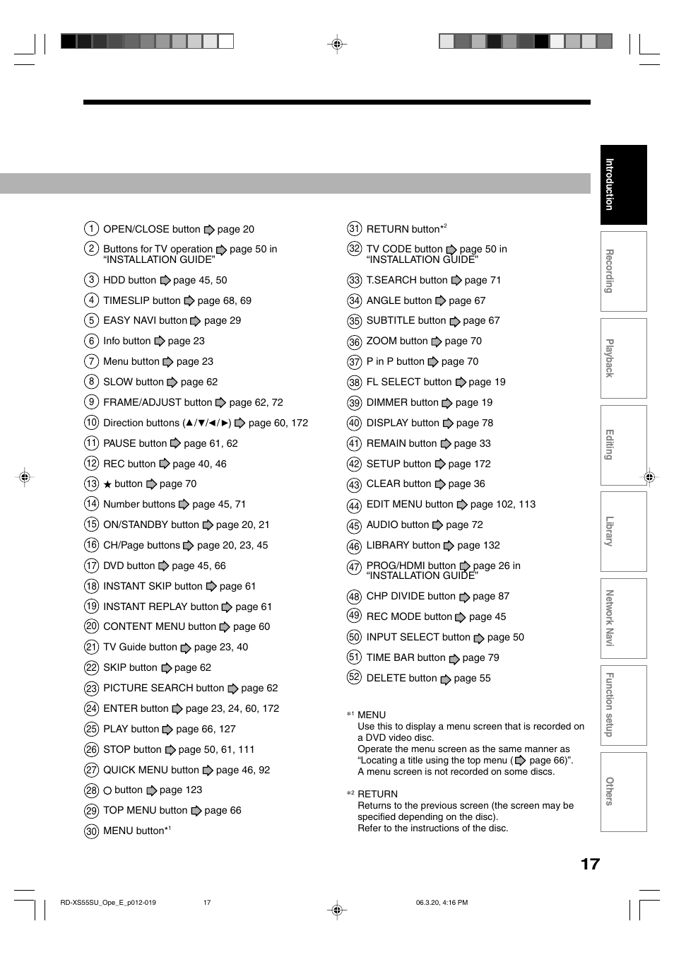 Toshiba RD-XS55KU User Manual | Page 17 / 199