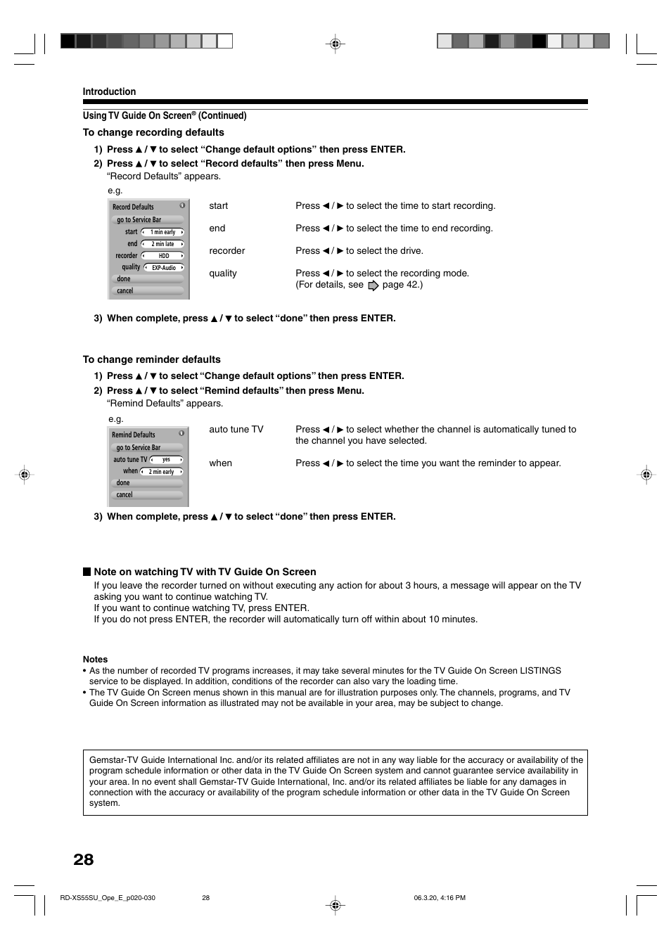Toshiba RD-XS55KU User Manual | Page 28 / 199