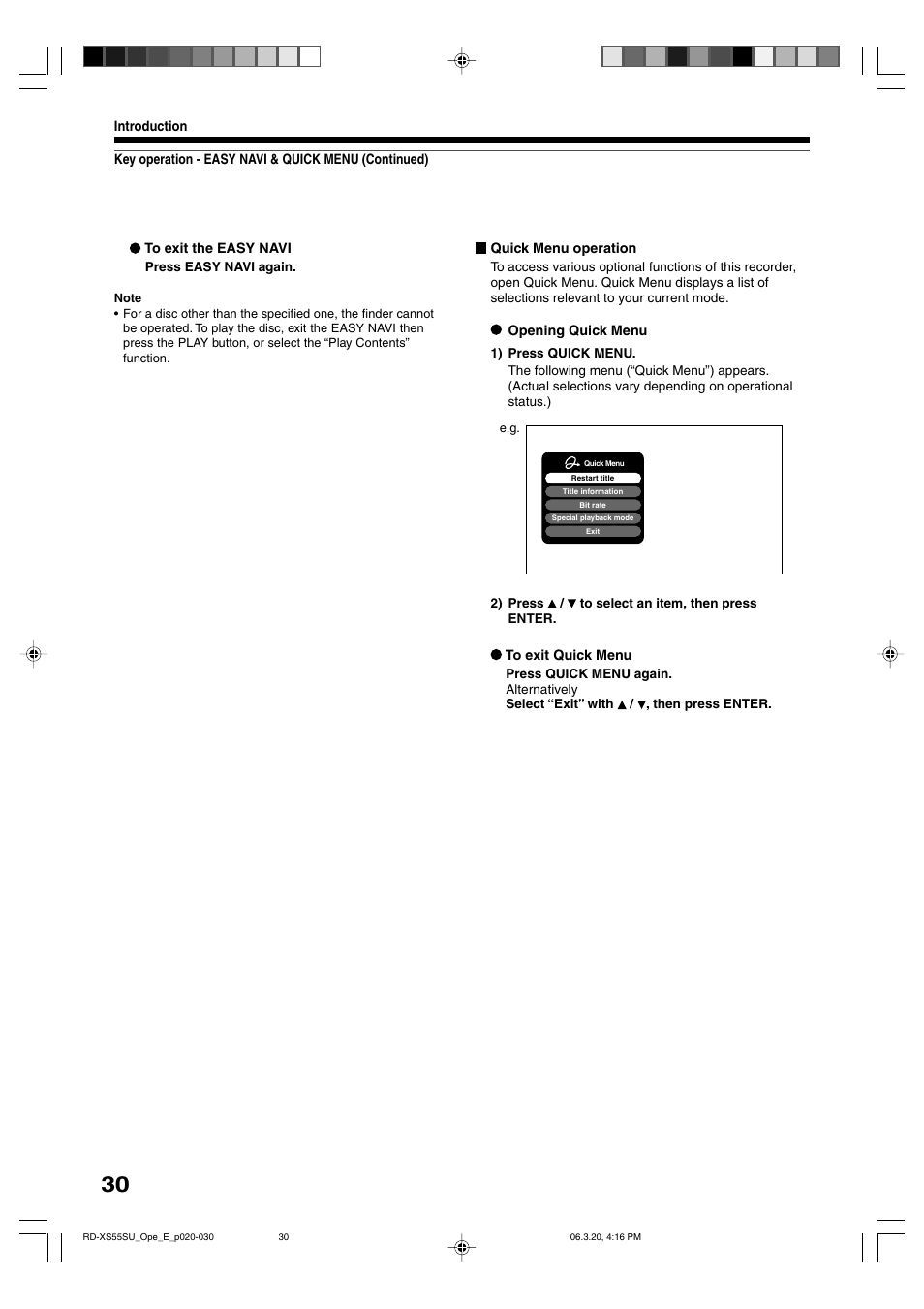 Toshiba RD-XS55KU User Manual | Page 30 / 199