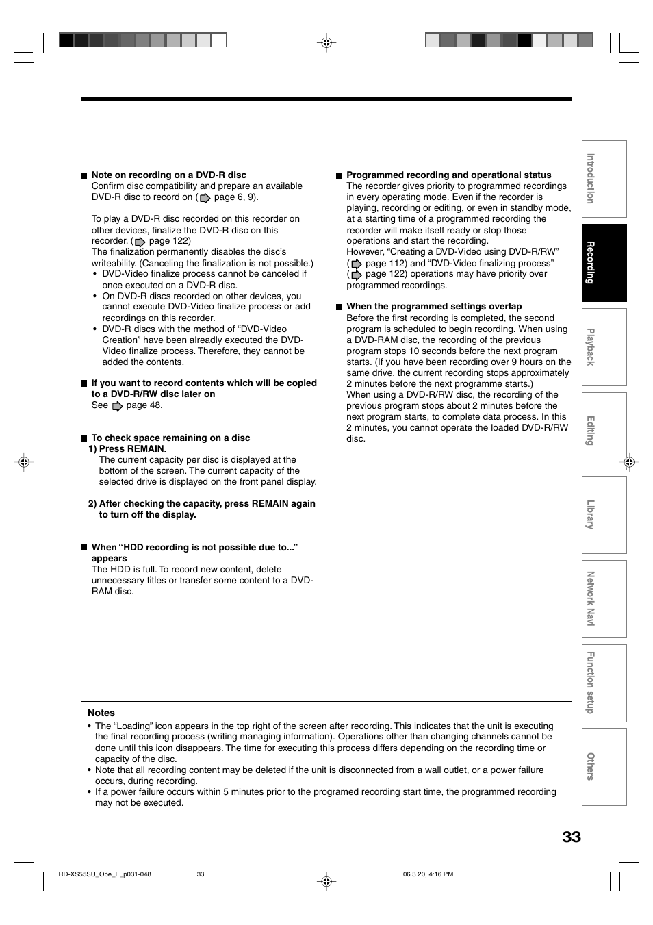 Toshiba RD-XS55KU User Manual | Page 33 / 199