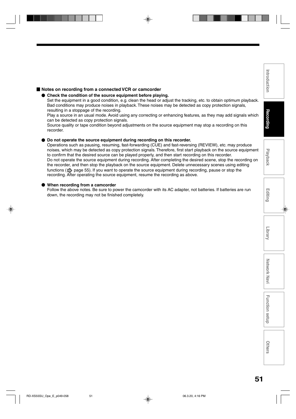 Toshiba RD-XS55KU User Manual | Page 51 / 199