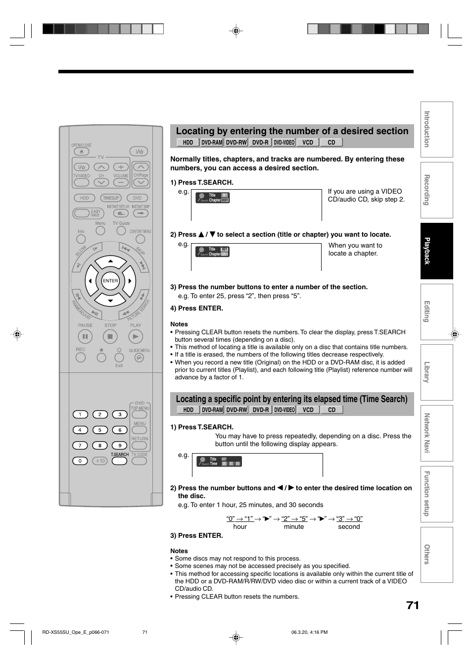 Toshiba RD-XS55KU User Manual | Page 71 / 199