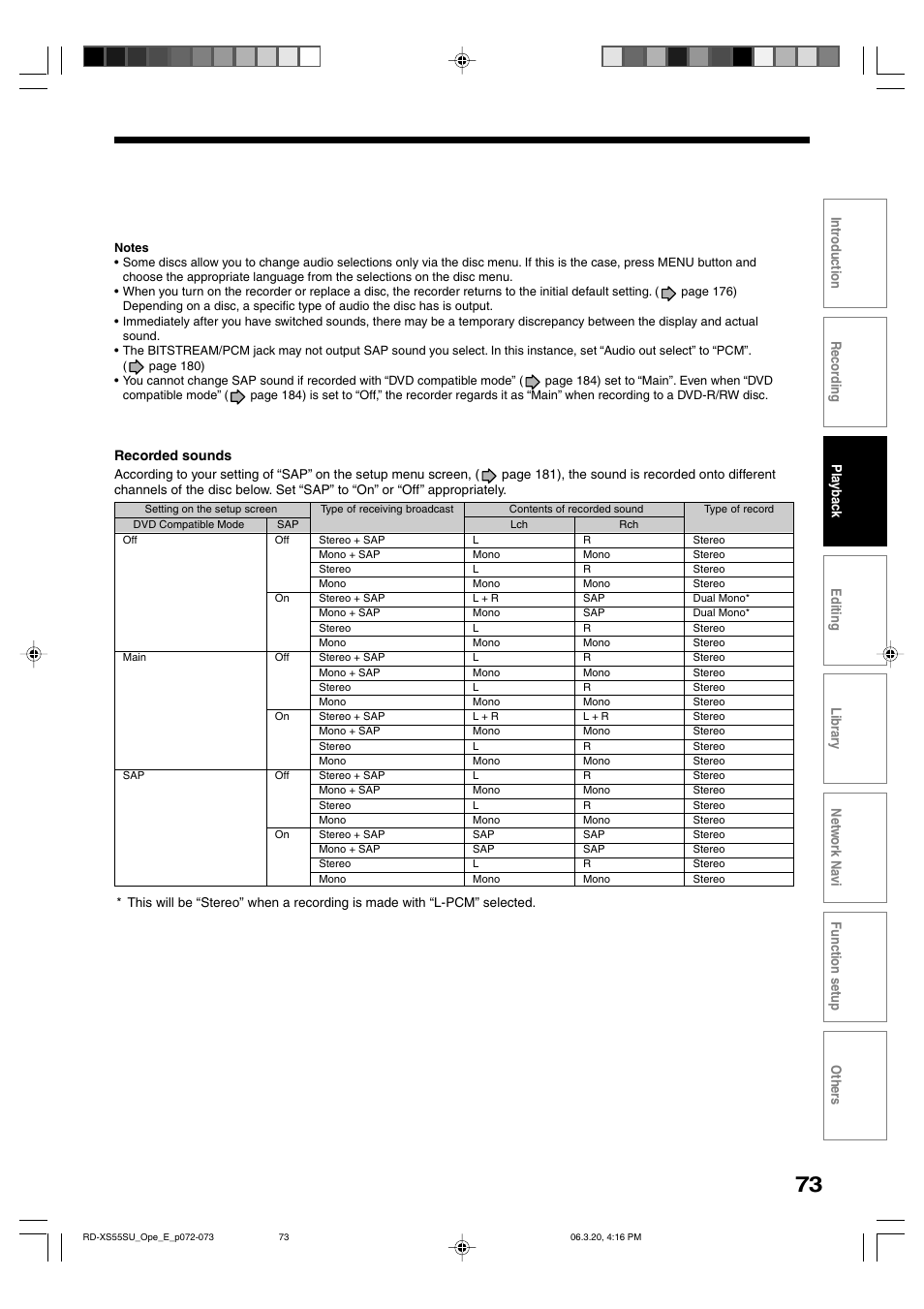 Toshiba RD-XS55KU User Manual | Page 73 / 199