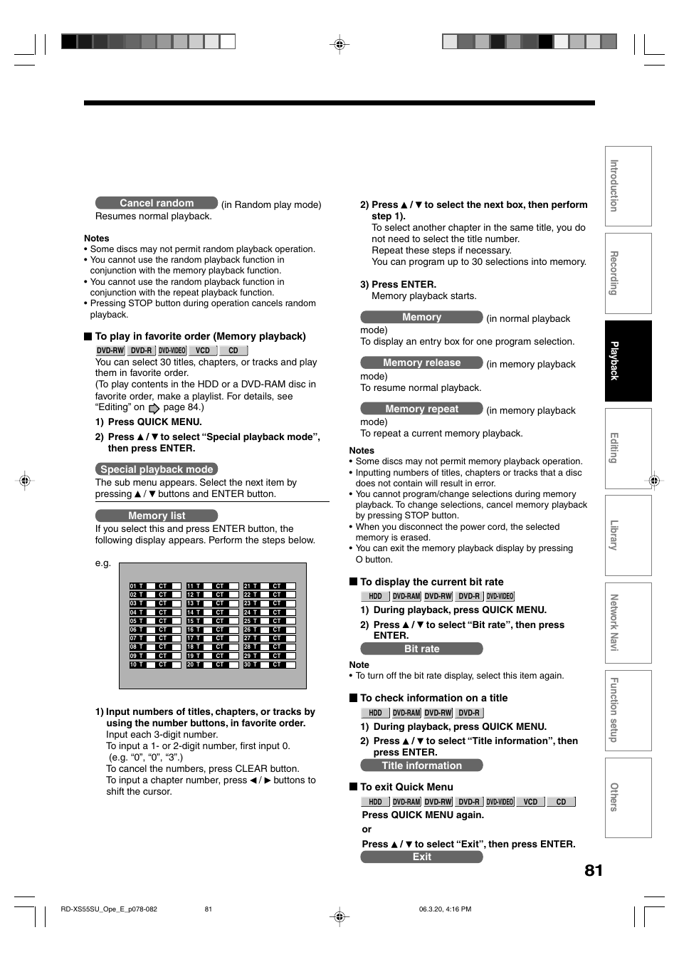 Toshiba RD-XS55KU User Manual | Page 81 / 199