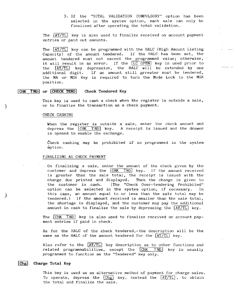 1chg| charge total key | Toshiba MA-141 User Manual | Page 17 / 64