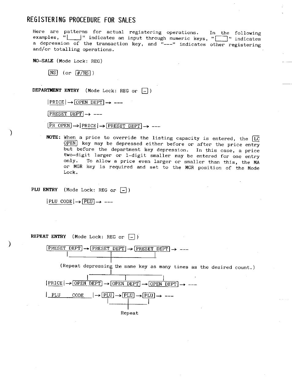 Registering procedure for sales | Toshiba MA-141 User Manual | Page 21 / 64