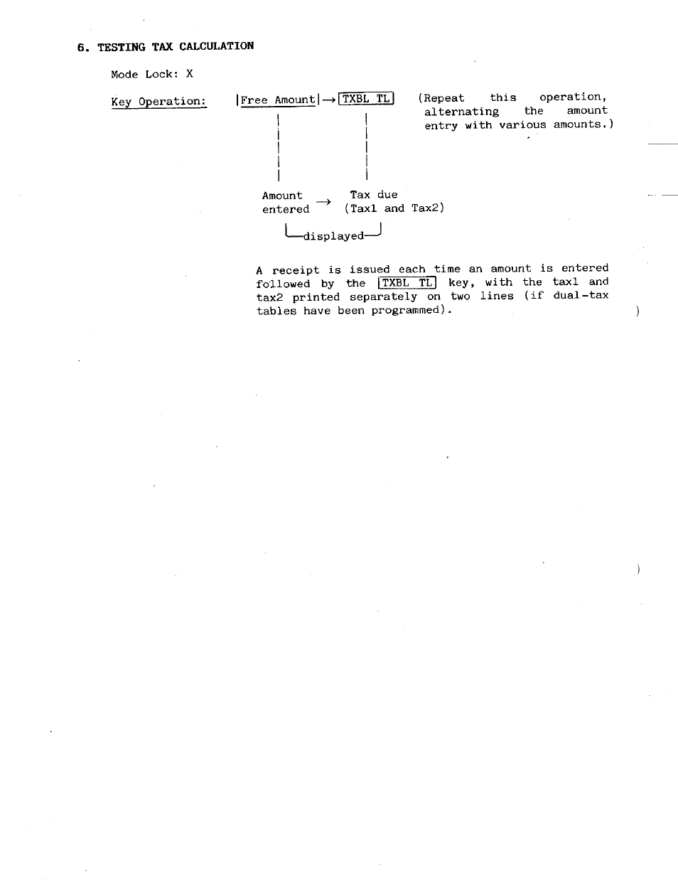 Testing tax calculation | Toshiba MA-141 User Manual | Page 58 / 64