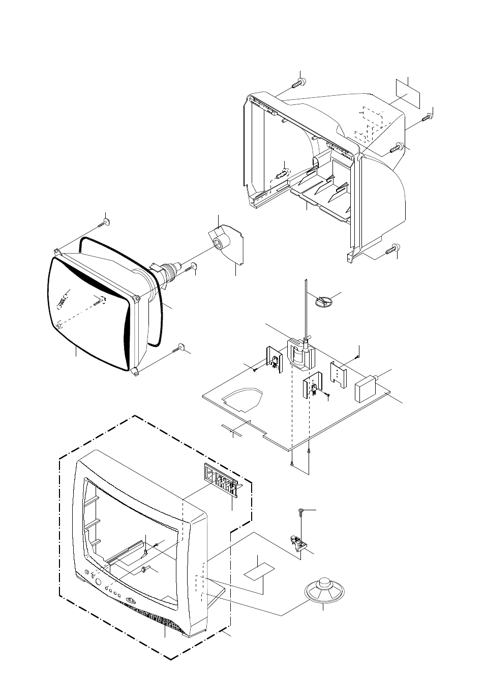 Exploded view, Mechanical exploded view | Toshiba 13A21C User Manual | Page 25 / 30