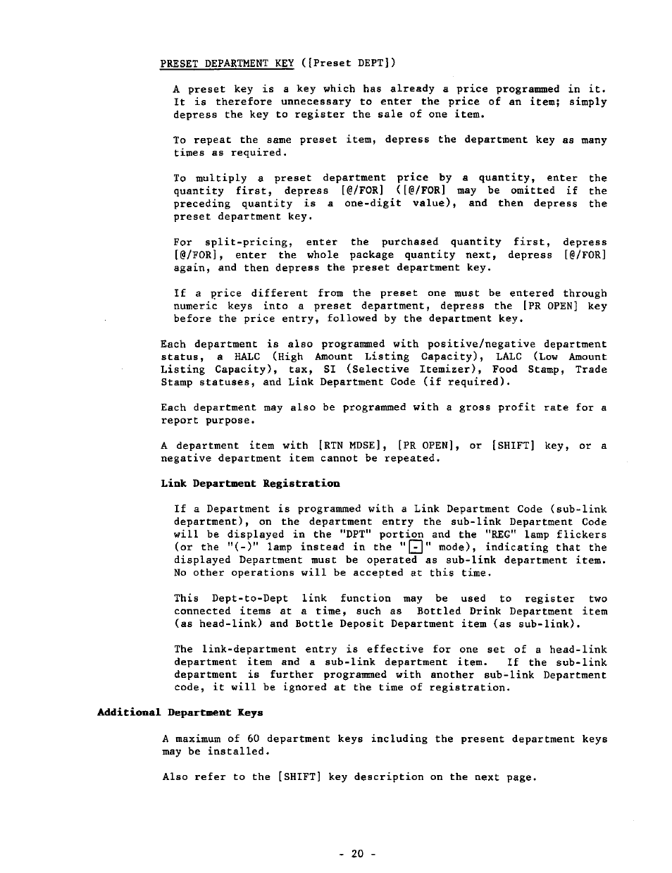 Link department registration | Toshiba MA-1190 User Manual | Page 24 / 98
