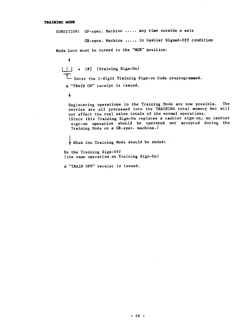 Training mode, I i i | Toshiba MA-1190 User Manual | Page 50 / 98