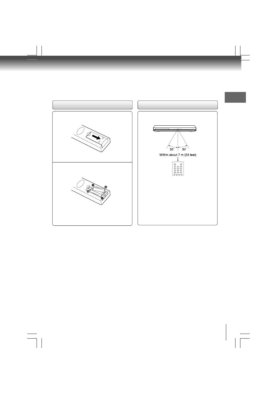 Operating with the remote control, Loading batteries | Toshiba SD-480EKE User Manual | Page 11 / 40