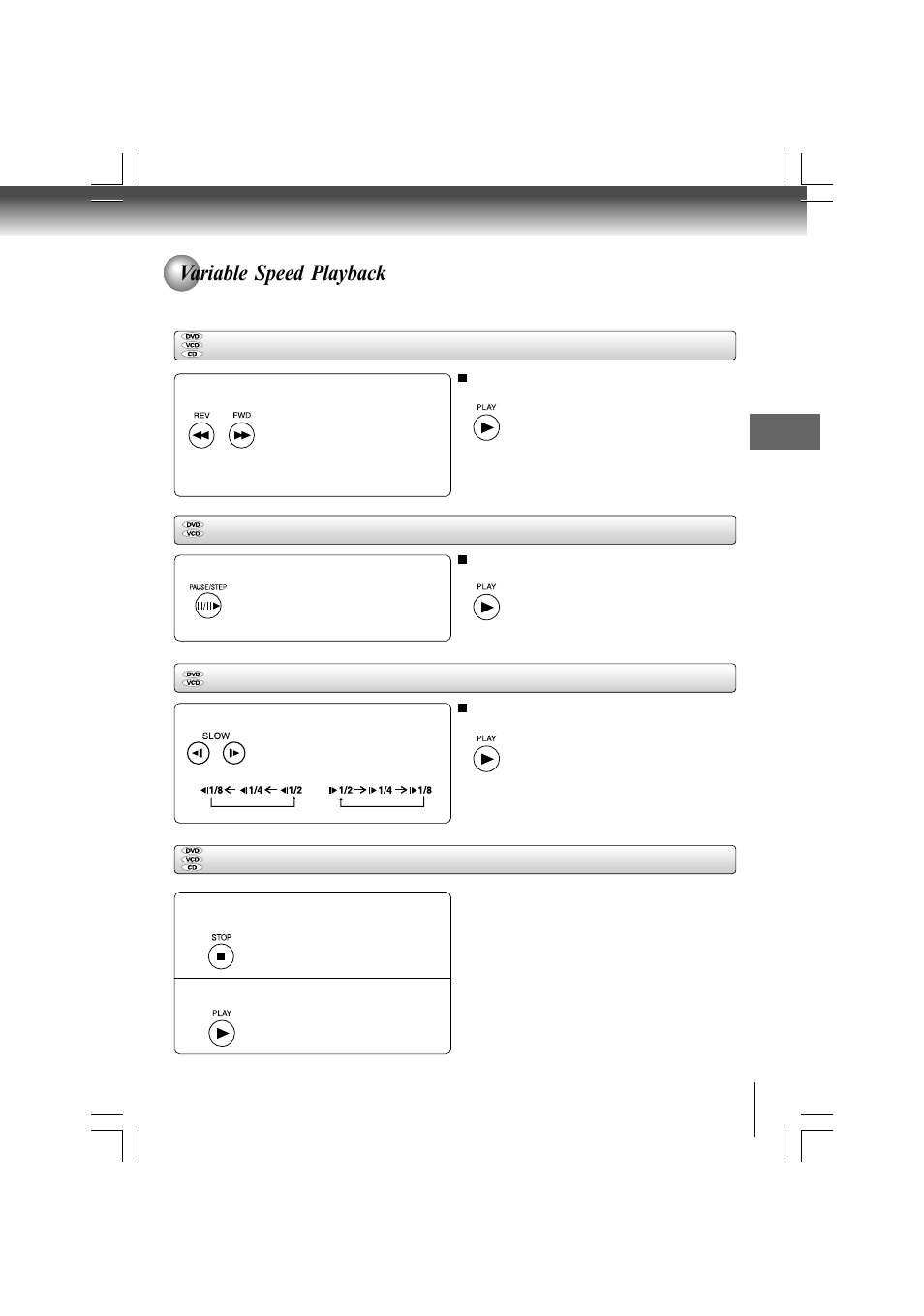 Variable speed playback | Toshiba SD-480EKE User Manual | Page 19 / 40