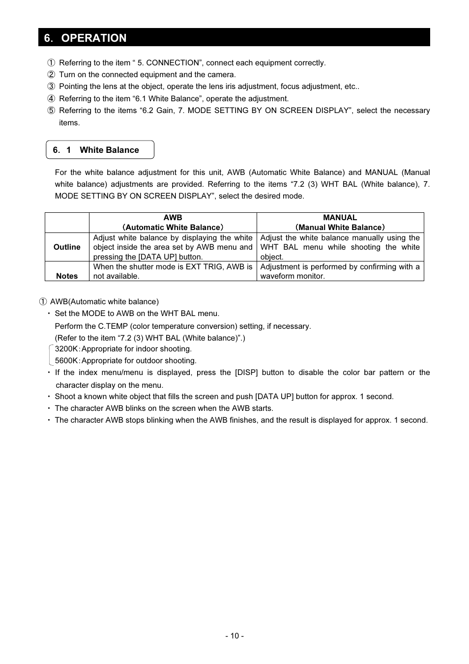 6' ' ' 'operation | Toshiba IK-TF2 User Manual | Page 10 / 32