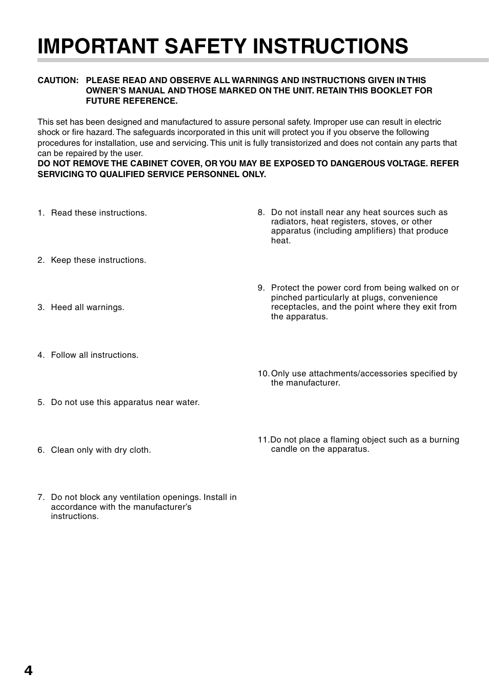 Important safety instructions | Toshiba RD-XS32SB User Manual | Page 12 / 239