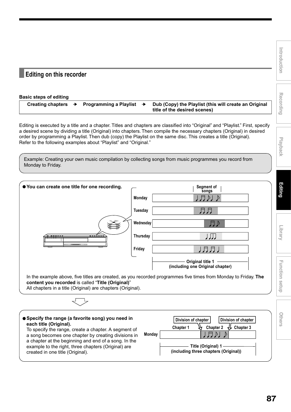 Editing on this recorder | Toshiba RD-XS32SB User Manual | Page 151 / 239