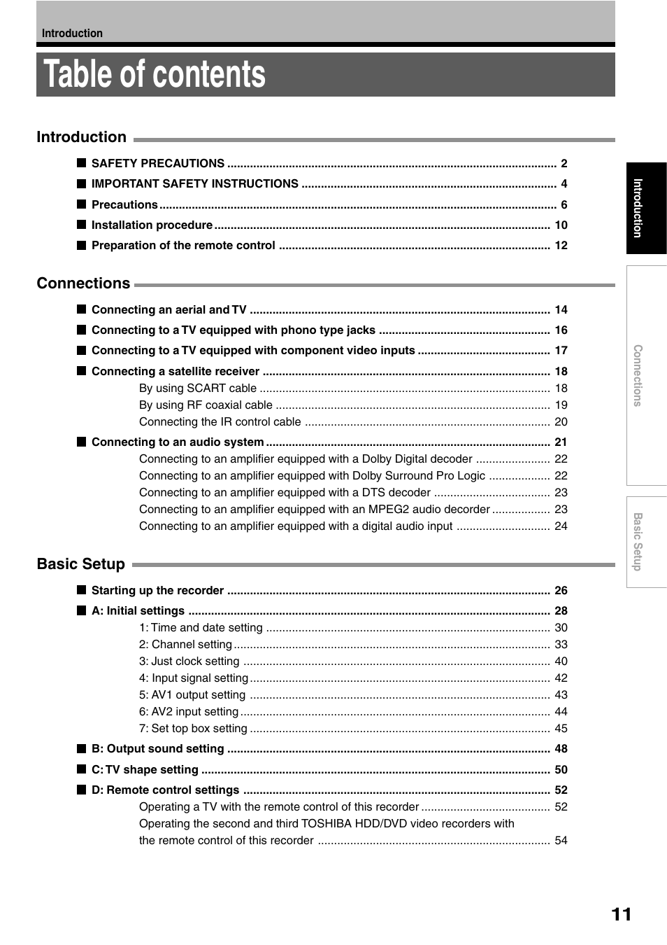 Toshiba RD-XS32SB User Manual | Page 19 / 239