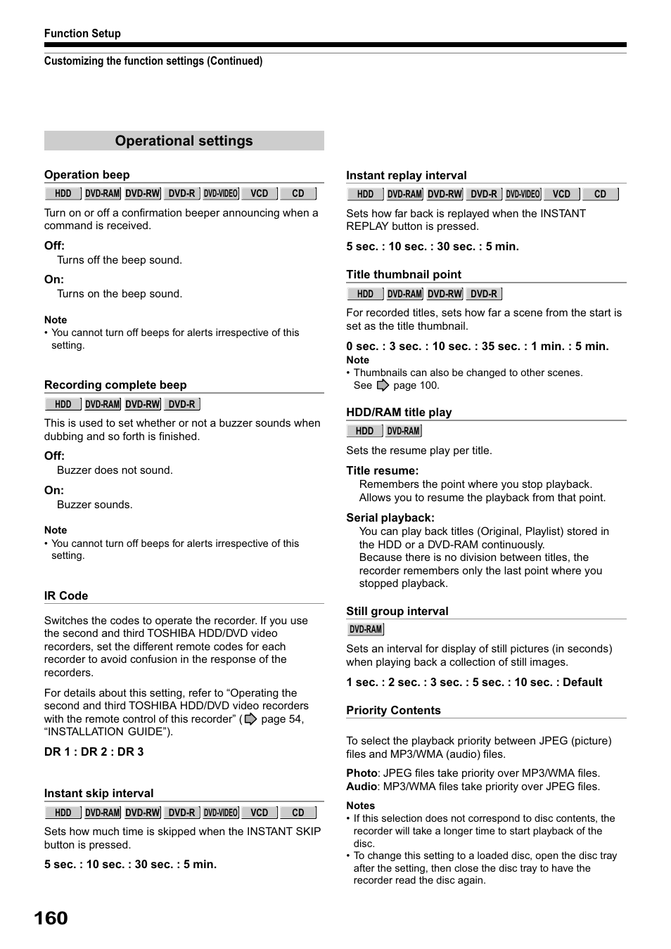 Operational settings | Toshiba RD-XS32SB User Manual | Page 224 / 239