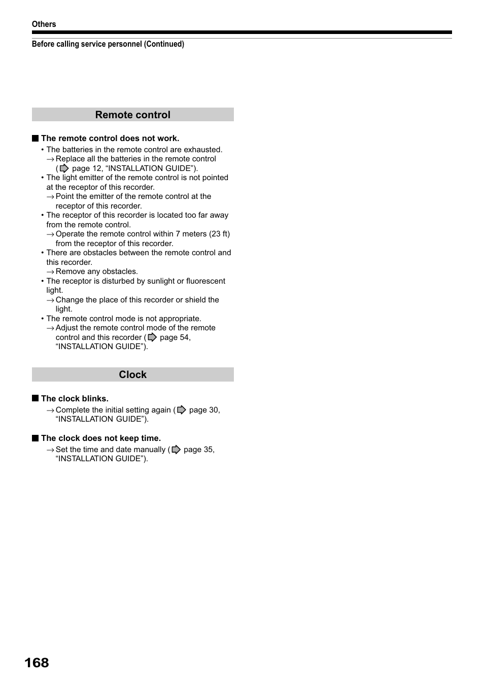 Remote control, Clock | Toshiba RD-XS32SB User Manual | Page 232 / 239