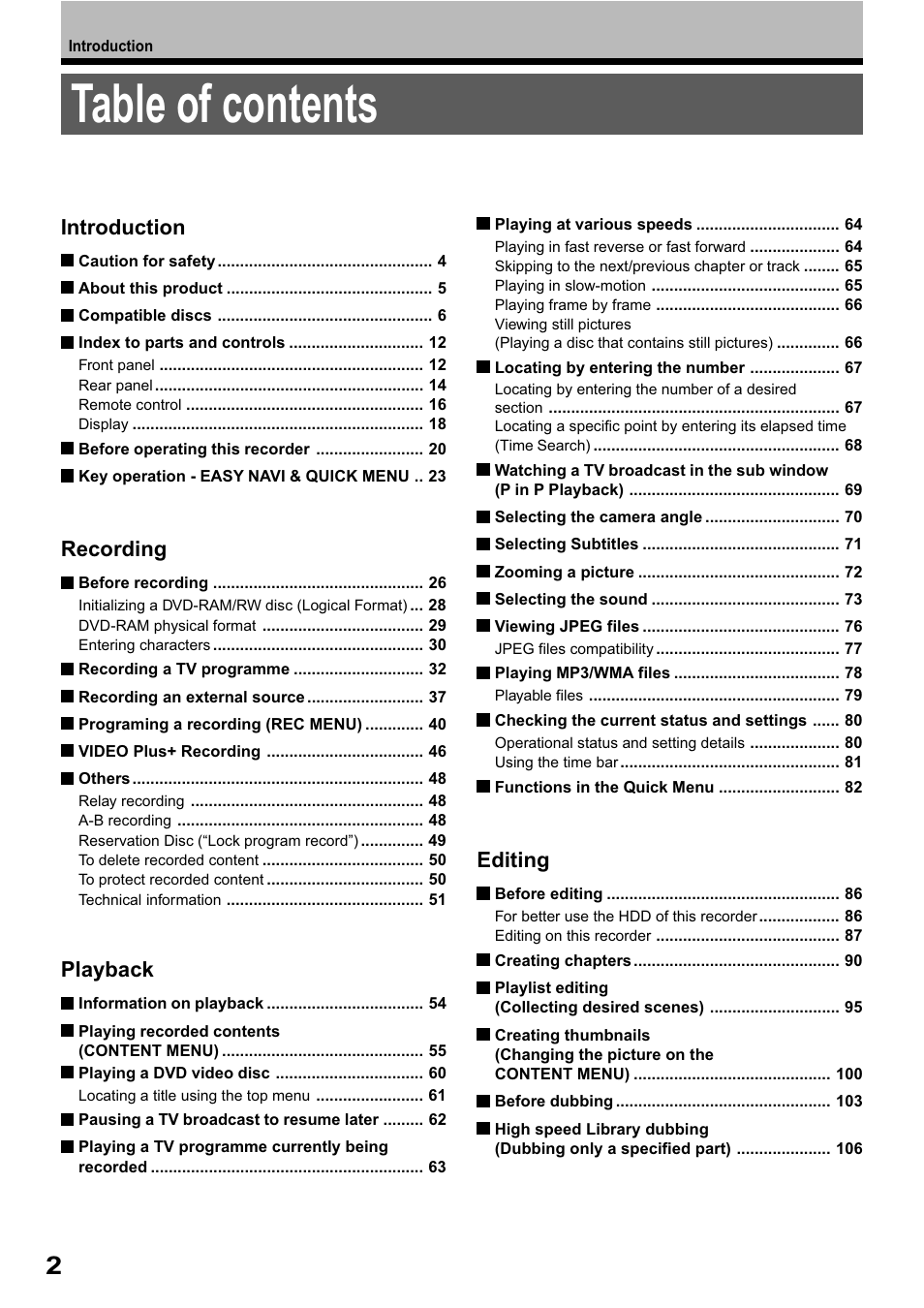 Toshiba RD-XS32SB User Manual | Page 66 / 239