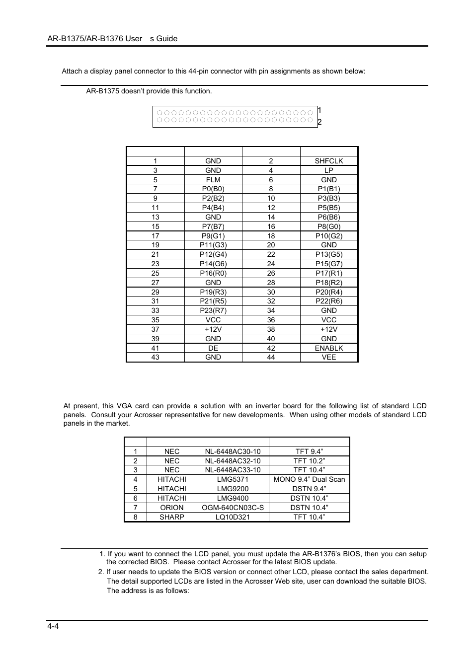 3 supported lcd panel | Toshiba 386SX User Manual | Page 32 / 69