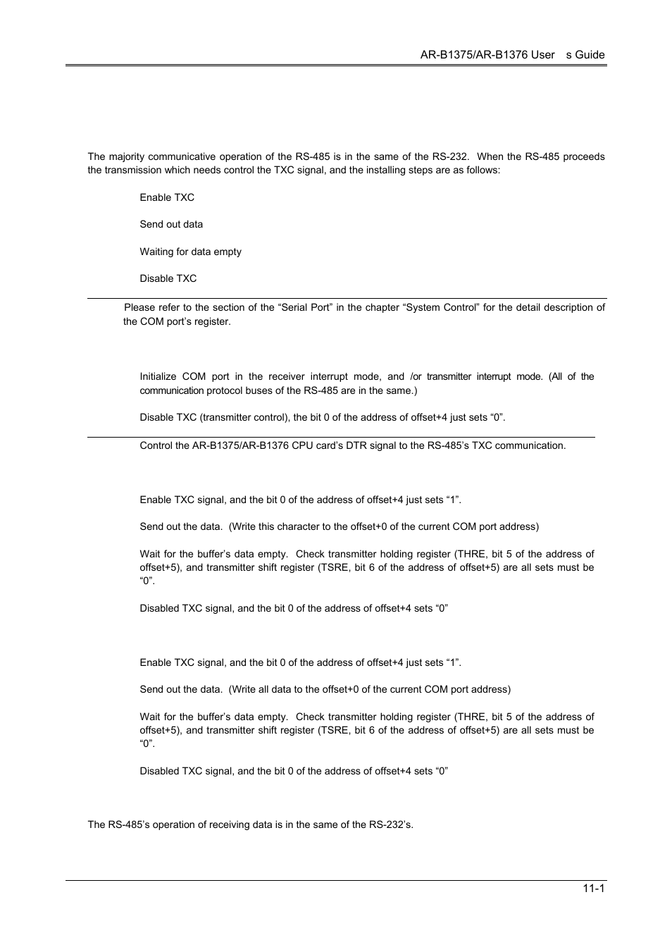 Programming rs-485 & index, 1 programming rs-485 | Toshiba 386SX User Manual | Page 67 / 69