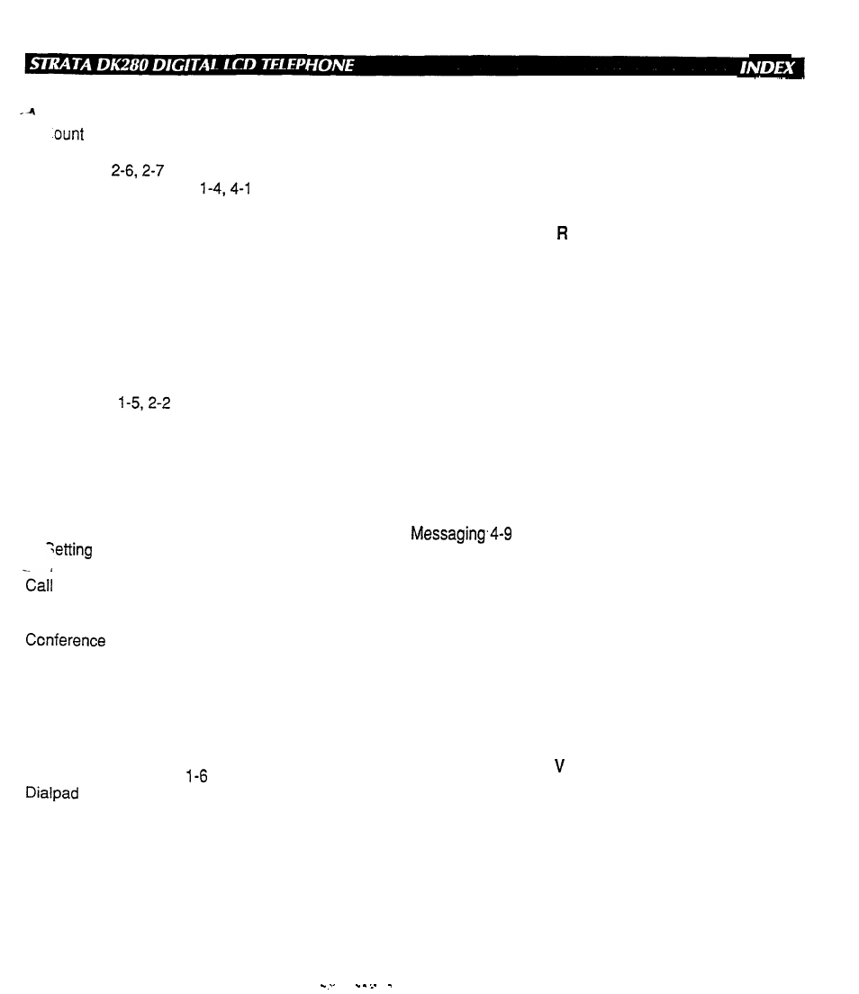 Index | Toshiba Strata DK280 User Manual | Page 43 / 43