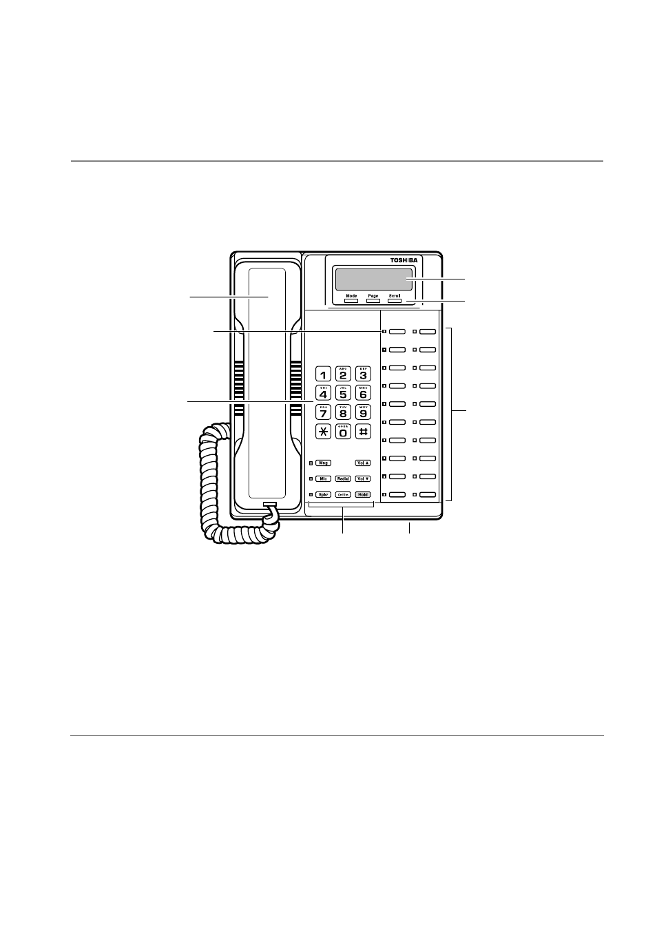 Figure 1 20-button digital speakerphone with lcd, Buttons | Toshiba Strata CT DKT2510-FSD User Manual | Page 19 / 196