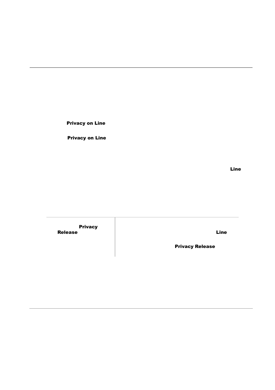 Privacy on-line, Privacy release, Privacy on-line privacy release | Toshiba Strata CT DKT2510-FSD User Manual | Page 77 / 196