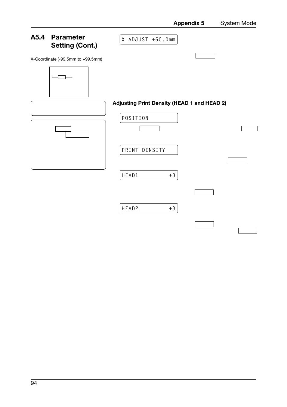 A5.4 parameter setting (cont.) | Toshiba TEC CB-426-T3-QQ User Manual | Page 102 / 122